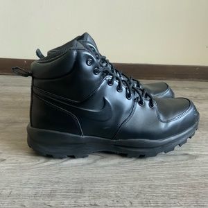 Nike Manoa Leather Black Boot 454350-003 Size 12.5